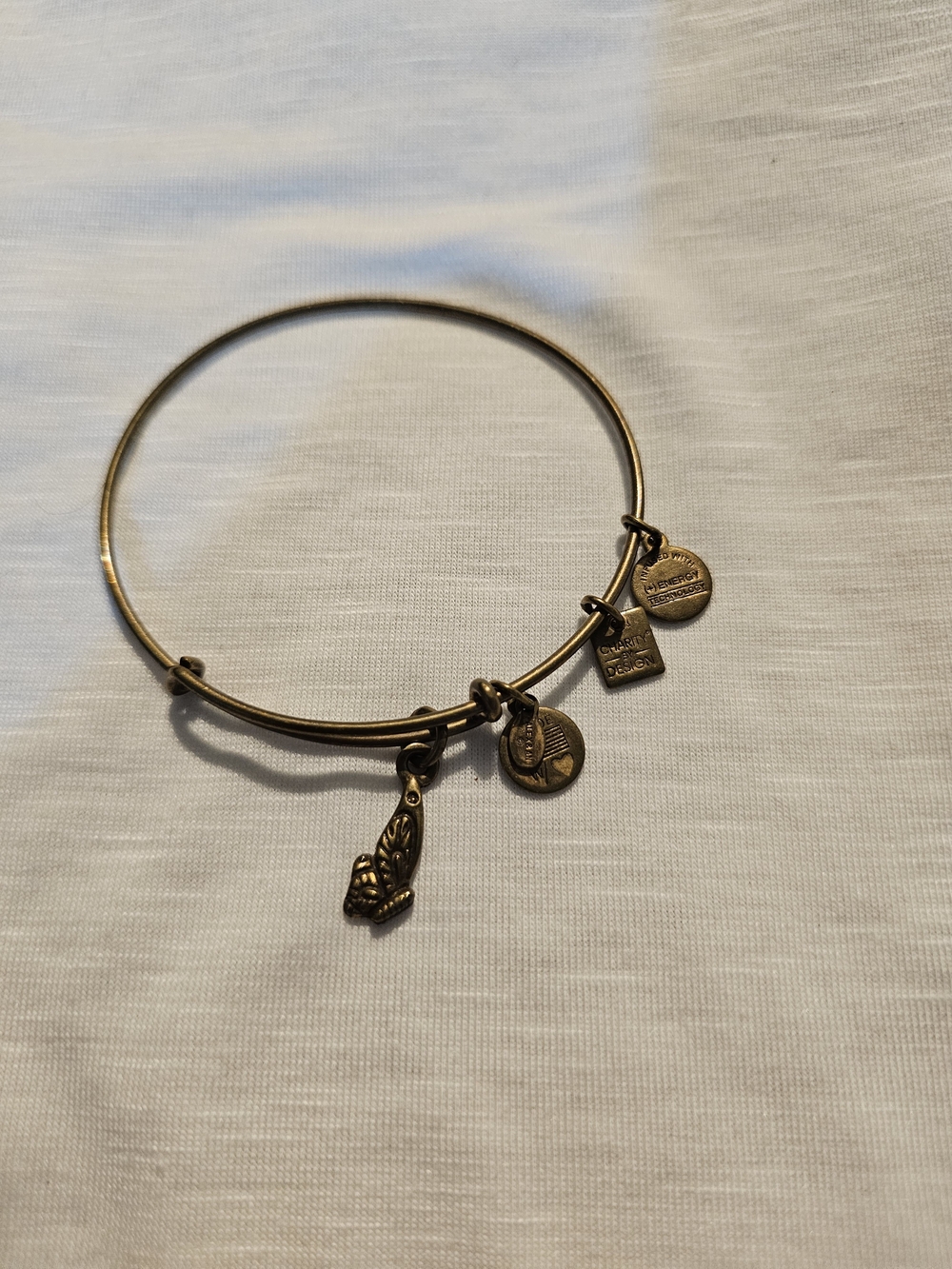 Alex and Ani-Inspired Gold Charm Bangle Bracelet